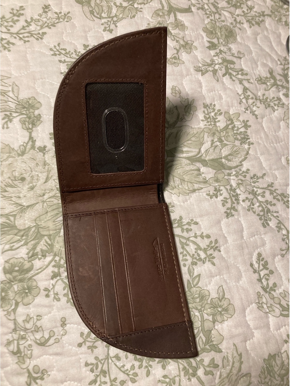 Rogue Wallet Brown Leather Front Pocket ID RFID Made in Maine USA